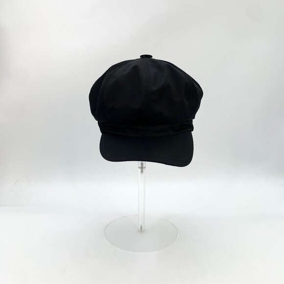 Prada Milano Black Re-Nylon Newsboy Hat S Recycled Polyamide & Cotton Cap With S main image 8